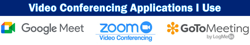 Video Conferencing Logos: Google Zoom Gotomeeting