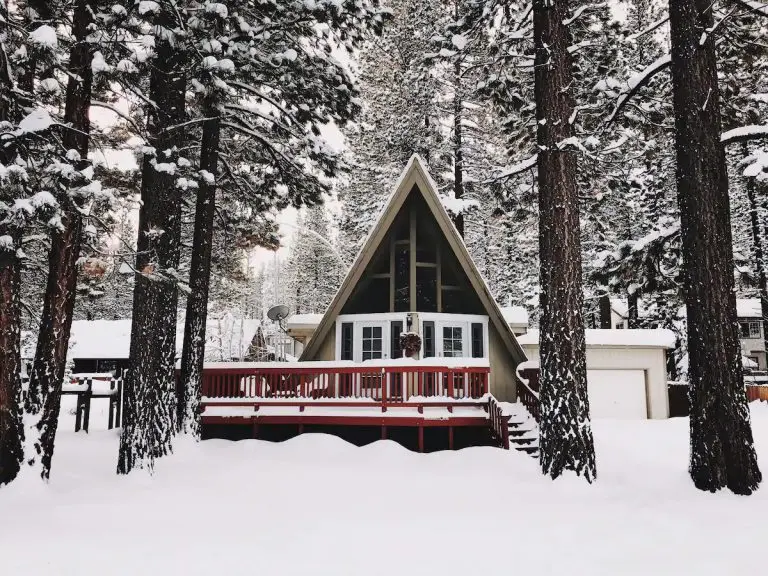 Tahoe A Frame in snow