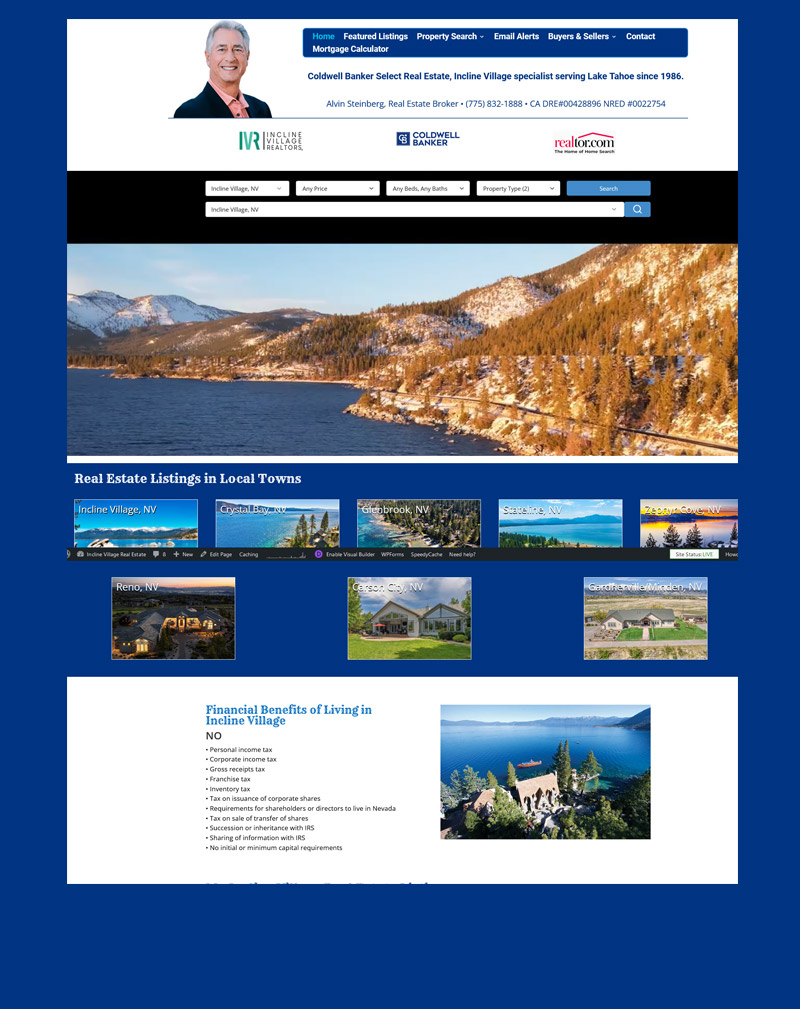 Lake Tahoe Real Estate Website