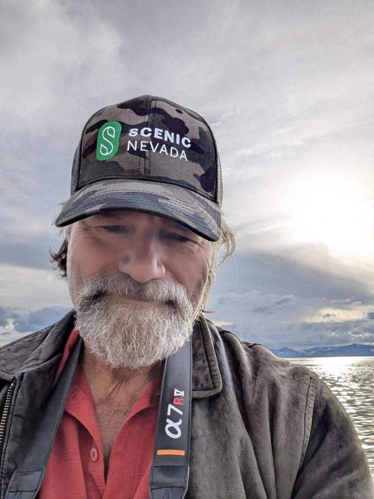 Man wearing hat designed by Sierra Bluie