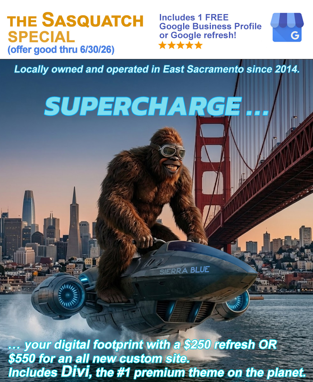 The-Sassy-Special Sasquatch on jet ski in SF